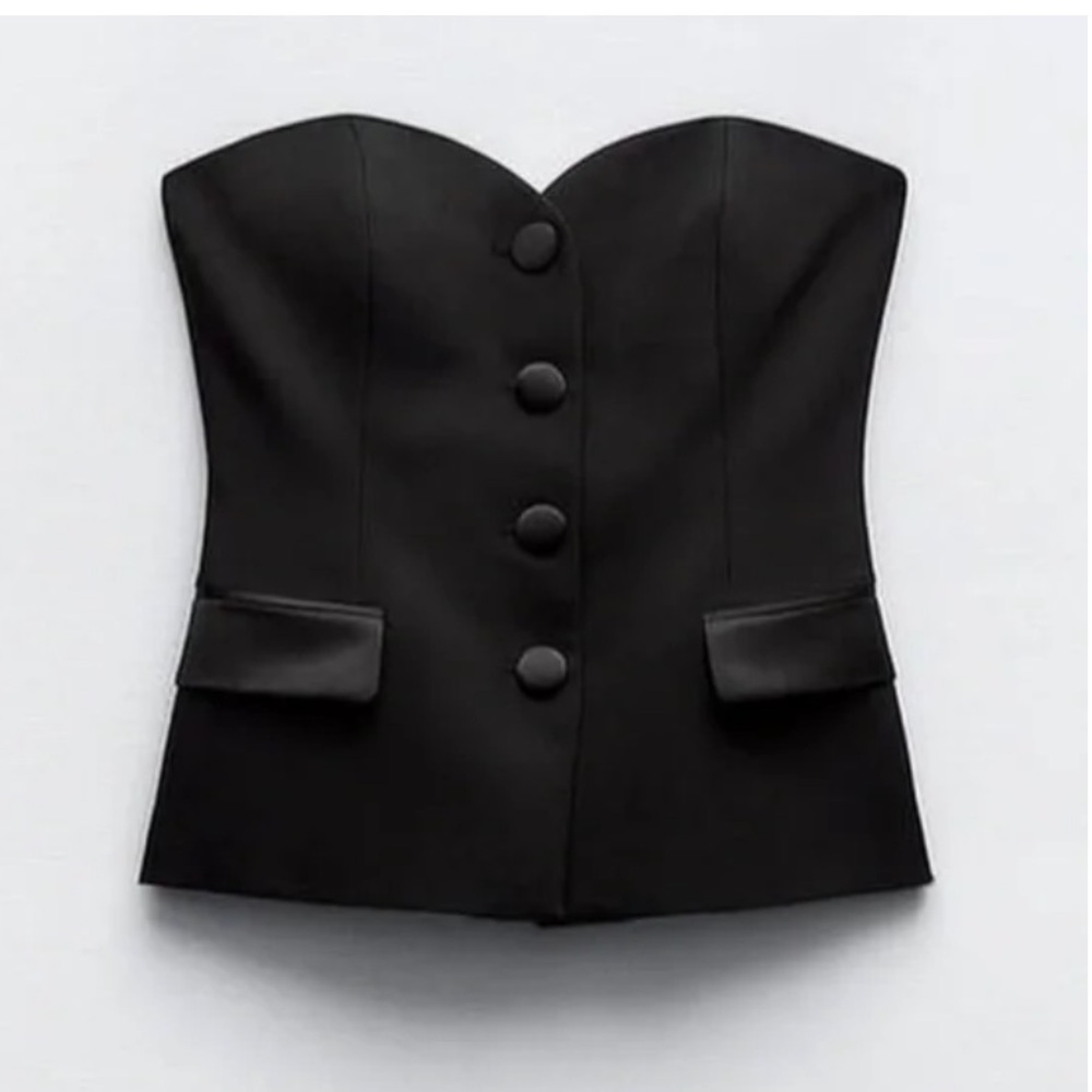 Black bustier Top - Picture 3 of 5